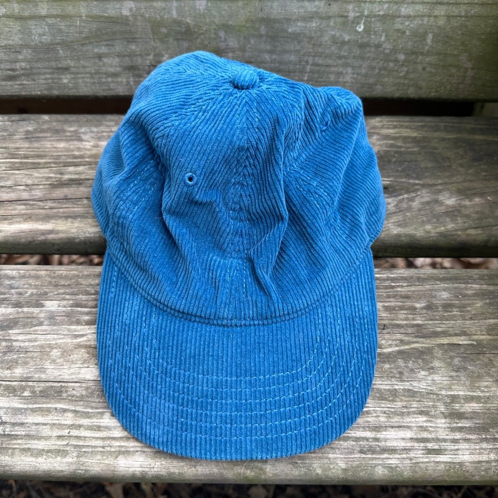 Neff Headwear Mens Teal Blue Corduroy Adjustable SnapBack Dad Hat Retro 90s